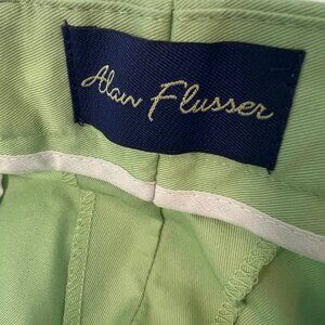 Men's Alan Flusser Lime Green Slacks 42W X 30L